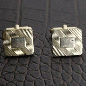 1960s Gold Tone Textured Cuff Links Vintage ⚡️BUY 3 for $55⚡️